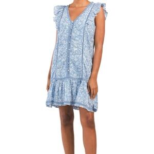 Lucky Brand Floral Ruffle Flounce Hem Dress
